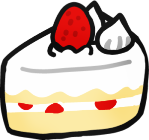 イチゴショートケーキのイラスト